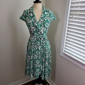 Eva Mendes for New York & Company Green and White Dress